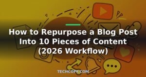How to repurpose a blog post into 10 pieces of content workflow