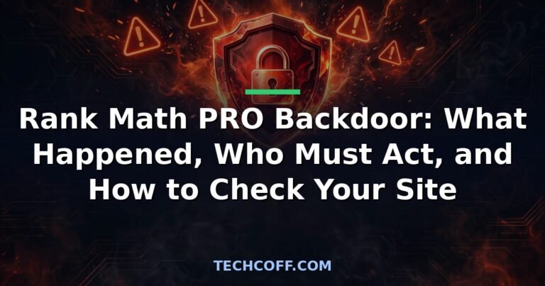 Rank Math PRO backdoor - what happened, who must act, how to check your site